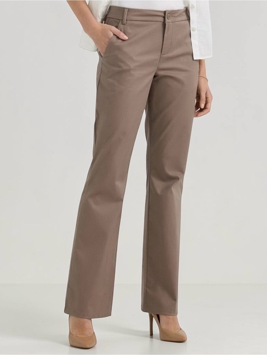 Lee Pants - NWT Lee Wrinkle Free Mid Rise Bootcut Pants Coventry Taupe Brown Size 2M